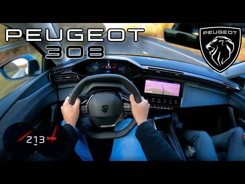 Peugeot 308 131HP 2022 ACCELERATION TOP SPEED AUTOBAHN POV