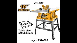 Ingco Table saw 2600w TS26005 #ingcotools #ingcopowertools #tablesaw #ingco