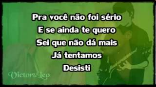 Boa Sorte pra Você karaoke Victor e Léo   YouTube