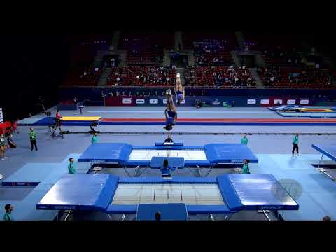 Greece 1 (GRE) W - 2022 Trampoline Worlds, Sofia (BUL) - Q Synchro Exercise 2