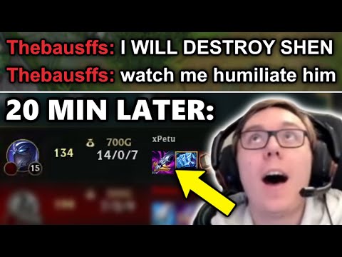 Thebausffs disrespected my Shen… and I took it PERSONALLY