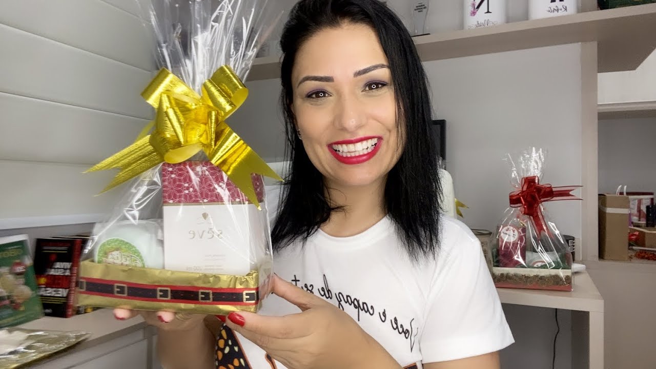 Cesta de presente com caixa de sabonete Natura! #façavocêmesmo