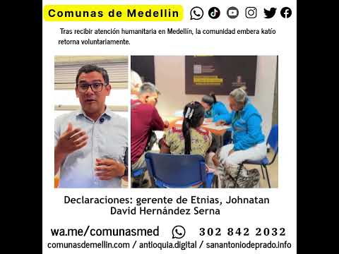 🤝 ¡Retorno digno y seguro para comunidades étnicas indígenas en Medellín!1️⃣ Una funcionaria