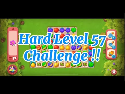 Hard Level 57 No Boosters ✨ Gardenscapes