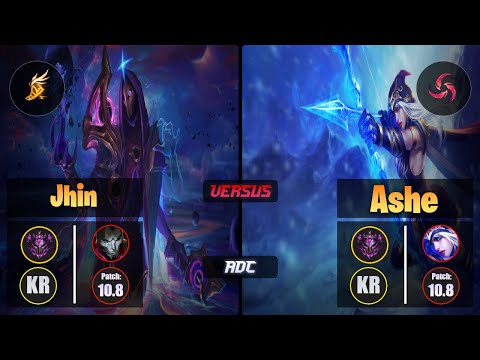 Master JHIN [Fleet Footwork] (ADC) VS  ASHE - Master KR Patch 10.8