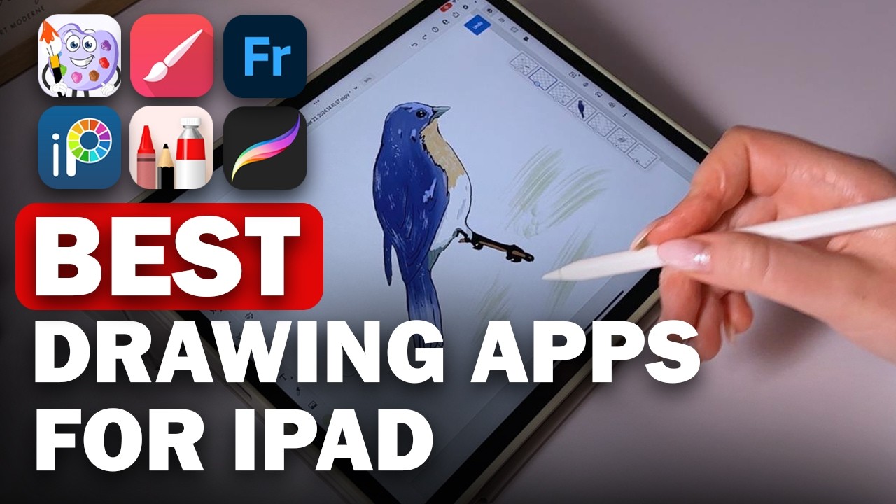 BEST drawing apps for iPad Pro - FREE?!✍🏻 Procreate, Art Set, Ibis Paint, Infinite Painter, Fresco