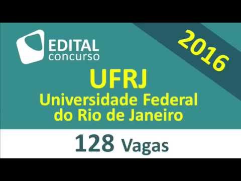 Edital Concurso UFRJ 2016 - Universidade Federal do Rio de Janeiro - RJ