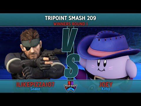 ilikepizza107 (Snake) vs joey (Kirby/Sheik/Bowser) - Tripoint Smash 209 - Winners Round 1