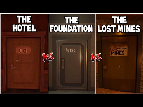 Doors The Foundation vs The Hotel vs The Lost Mines Full Gameplay
