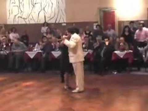  María del Carmen Romero  and  Jorge Dispari  are  dancing  to  the  tango  "  Adios Buenos Aires  "