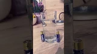 Download lagu Experiment with two batteries and a glass of water #shorts mp3 Download lagu Experiment with two batteries and a glass of water #shorts mp3