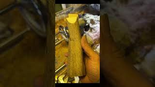 Wooden forks making by machine