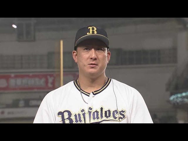 バファローズ・杉本選手ヒーローインタビュー 8/15 M-B