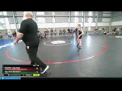 98 Lbs Champ. Round 1 - Tommy Holman, Sandpoint Legacy Wrestling Club Vs Peyton Beckett, NWWC 05b7