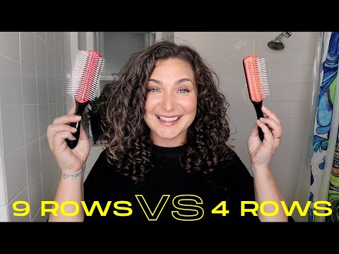DENMAN BRUSH BATTLE ON WAVY CURLY HAIR! Do rows matter?