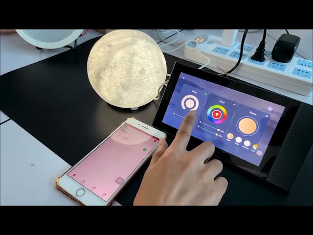 Vídeo relacionado con Rtauhife 7 Pulgadas Android 11 Smart Home Panel de Música de Fondo Sonido Estéreo Play WiFi Bluetooth Audio (B)