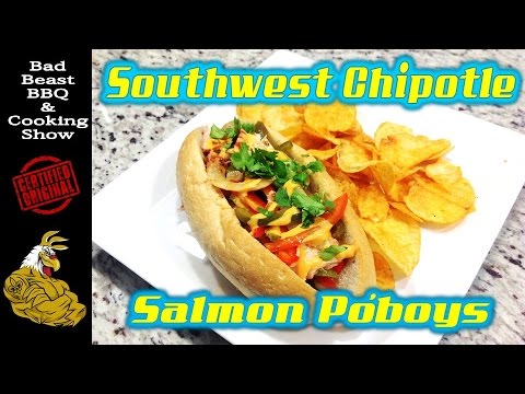 Southwest Chipotle Salmon Po'Boys in a  Slow Cooker