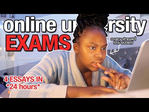 WRITING 4 ESSAYS IN 24 HOURS! | MY ONLINE UNIVERSITY EXAMS