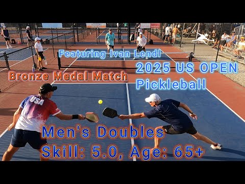 Men's Doubles Skill: 5.0, Age: 65+ Bronze Medal Pickleball Match - US Open 2025