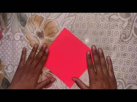 Making of Dog with origami sheet