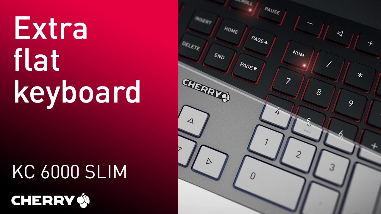 Cherry Tastatur KC 6000 Slim CH-Layout Silber