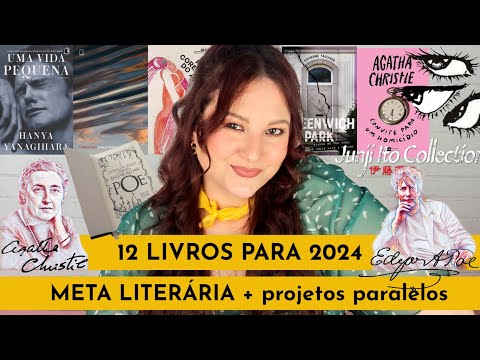 12 LIVROS PARA 2024 | META LITERÁRIA + projetos paralelos