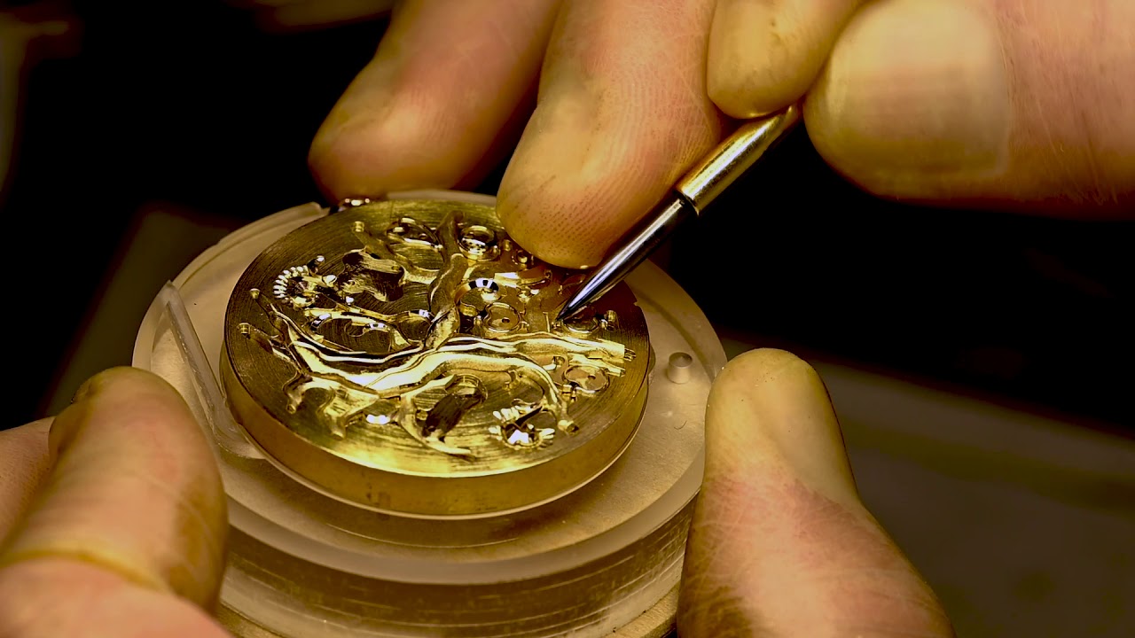 45th anniversary three-dimensional engraving pocket watch