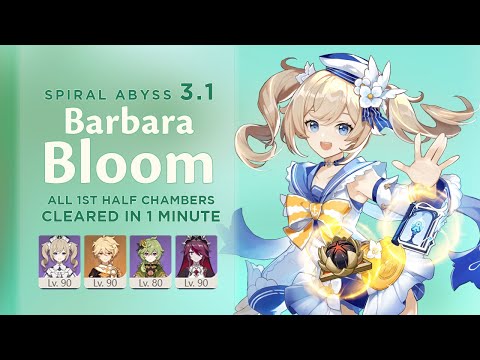 Barbara Bloom is OP right now | Spiral Abyss 3.1 (Genshin Impact)