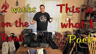 Packing for a 2 week motorcycle trip