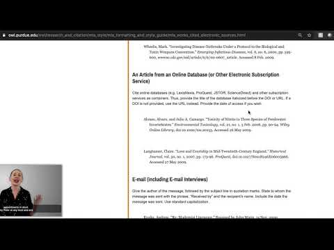 Voice over Purdue OWL MLA Formatting & Style Guide