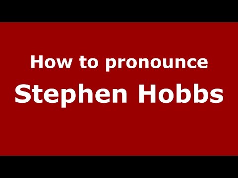 How to pronounce Stephen Hobbs (American English/US)  - PronounceNames.com