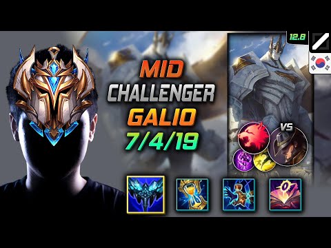 Challenger Galio Mid vs Twisted Fate - 챌린저 미드 갈리오 만년서리 포식자 - LOL KR 12.8