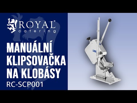 video - Manuální klipsovačka na klobásy - železo (chromované) / ušlechtilá ocel - Royal Catering