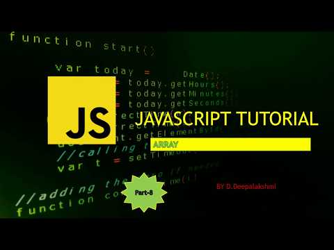 Javascript Tutorial Session 8 Array In Javascript