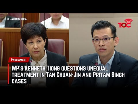 WP’s Kenneth Tiong questions unequal treatment in Tan Chuan-Jin and Pritam Singh cases