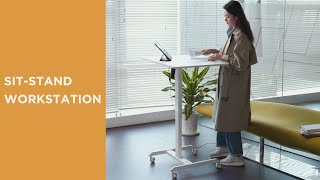 Elemental Electric Mobile Sit-Stand Workstations - FWS13 Series - LUMI