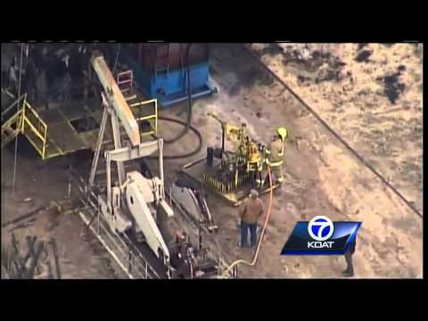 Video: Sky 7 Surveys oil rig fire