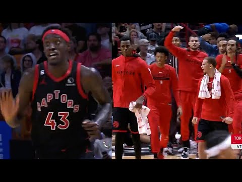 Pascal Siakam made Raptors bench Go Crazy with this spicy play🌶