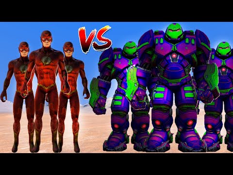 HULKBUSTER VS FLASH ORDUSU 😱 - Süper Kahraman Savaşları