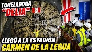 Línea 2:  Tuneladora "Delia" llegó a la estación Carmen de la Legua