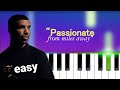 Drake Passionfruit EASY PIANO TUTORIAL