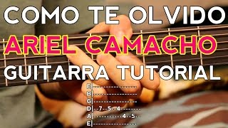 Como Te Olvido - Ariel Camacho - Tutorial - Como tocar en Guitarra