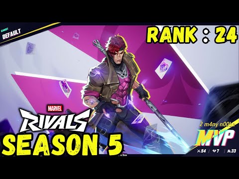 GAMBIT MVP! 2 m4ny n00bz INSANE GAMBIT Gameplay | Marvel Rivals Daily