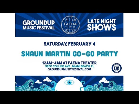 Shaun Martin Go-Go Party Live, GroundUP Music Festival Late Night, Miami Beach, FL, 2-4-23