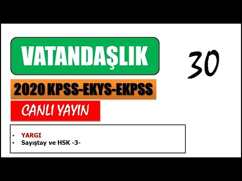 #2020 KPSS-EKYS-EKPSS Vatandaşlık 📌 Sayıştay , HSK ve Soru Çözümü [30.Bölüm]
