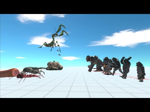 MUTANT PRIMATES VS GIANT INVERTEBRATES Animal Revolt Battle Simulator