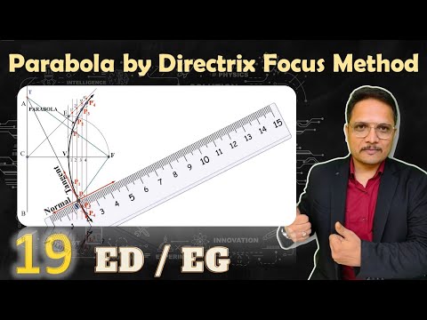 Parabola by Directrix Focus Method or General Method in Engineering Drawing Parabola