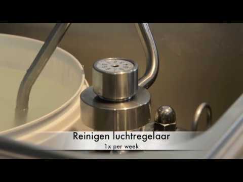 Reiniging luchtregelaar Sanomat slagroomautomaten