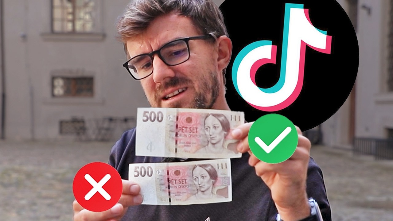 TikToker nabízí padělané bankovky - koupili jsme je