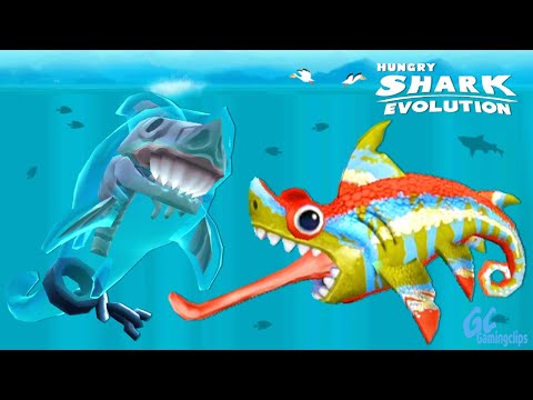 GHOST SHARK vs SHARKELEON in Hungry Shark Evolution